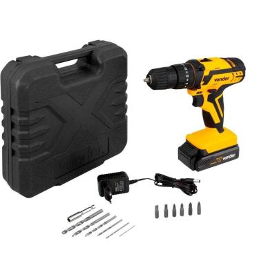 Imagem de Parafusadeira/Furadeira 3/8`` 12V Carregador Bivolt PFV012I c/Impacto - Vonder