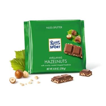Imagem de Chocolate Ritter Sport Hazelnuts Com Pedaços De Avelã 100G
