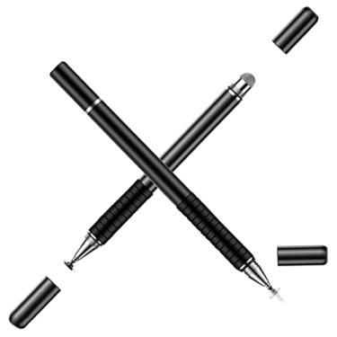 Imagem de Caneta Oribox Stylus, 12 peças Universal 2 em 1, caneta esferográfica Stylus capacitiva para iPad, iPhone, Samsung, HTC, Kindle, Tablet, Todos os dispositivos de tela sensível ao toque capacitiva (6 preto, 6 prata), Classic C