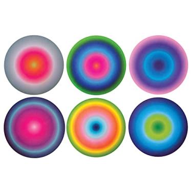 Imagem de French Bull Pratos sortidos de melamina - Conjunto de 6 peças - Prato de jantar de melamina, servir, festa, travessa, prato (prato de salada de 23 cm, aurora)