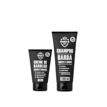 Imagem de Kit Creme de Barbear + Shampoo 3 em 1 - Barba, Cabelo e Corpo | VALORIZE-SE MEN