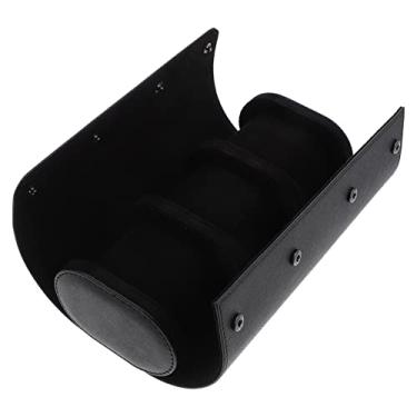 Imagem de Organizador de rolo de caixa de relógio para homens, caixa de exibição de relógio de couro durável durável organizador de caixa de relógio masculino com almofadas de espuma macia confortável ideal org