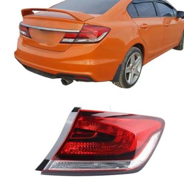 Imagem de LINLINS Luz traseira externa compatível com Honda Civic 2013-2015 inclui luz traseira do lado do passageiro-HO2805102