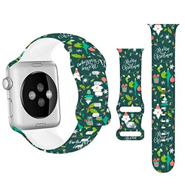 Imagem de Bonici Pulseira de relógio inteligente compatível com Apple Watch 7 6/SE/5/4/3/2/1 de 38 mm, 40 mm, 42 mm e 44 mm, presente para Apple Watch 7 6/SE/5/4/3/2/1 iWatch (S/M)