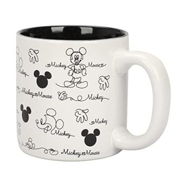 Imagem de Disney Mickey Mouse Line Art & Hidden Mickey All Over Print Caneca de cerâmica de 473 ml