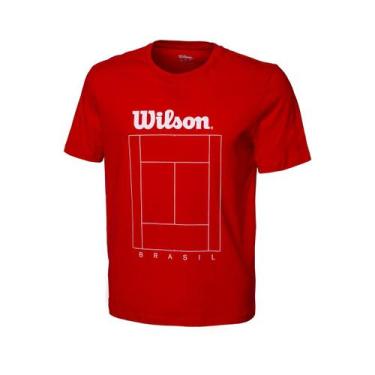 Imagem de Camiseta Masculina Wilson Tennis Court Cor Vermelho