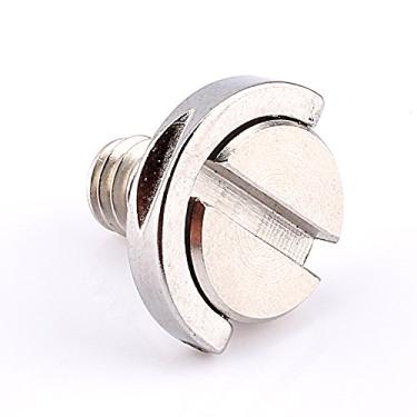 Imagem de Yosoo 2 peças de placa de liberação rápida para tripé de câmera digital, anel em D, adaptador de conexão de parafuso UNC para tripé de câmera, monopé, placa de liberação rápida (tipo 1)