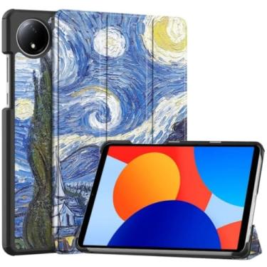 Imagem de Capa para tablet Xiaomi Redmi Pad SE 22.1 cm 2024 couro triplo suporte magnético para tablet Redmi Pad se 22.1 cm capa funda (G, para Redmi Pad SE 8.7)
