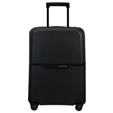 Imagem de Mala De Bordo Magnum Eco Samsonite Polipropileno Cadeado Tsa 4 Rodas Duplas Giro 360 Preto P