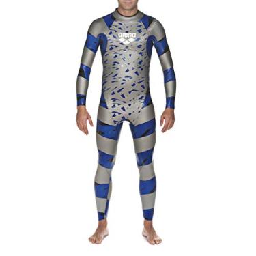 Imagem de arena Traje Carbon Sams Wetsuit Prata e Azul Tam M