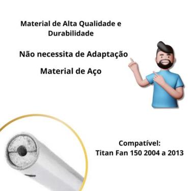 Imagem de Guidão Para Titan 150 2022 A 2023 Com Pezinho E Rosca Interna Modelo -