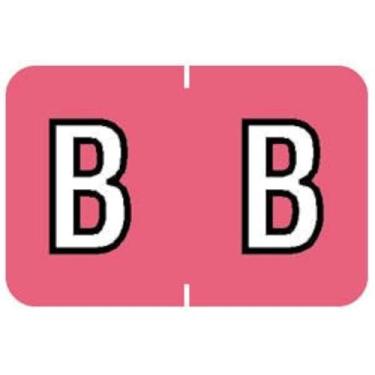 Imagem de Tabbies Barkley ABKM Compatível com etiquetas Alpha série 71620, rosa "B", 3" A x 1-1/2" L Tamanho da etiqueta, Sistema de código de cor de arquivamento, 252 etiquetas por kit (71622)