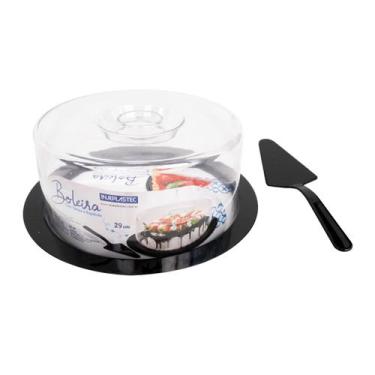 Imagem de Porta Bolos Boleira Suporte Para Torta Tampa Com Espátula - Injeplaste