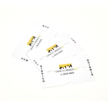 Imagem de Kit 5 Cartões para trava de carrinho de compras de condomínio - Casa d