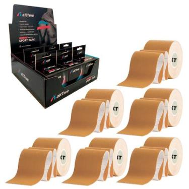 Imagem de Kit 6 Rolos - aKTive Sport - Bege - 5 cm X 5 m - Bege, Bege