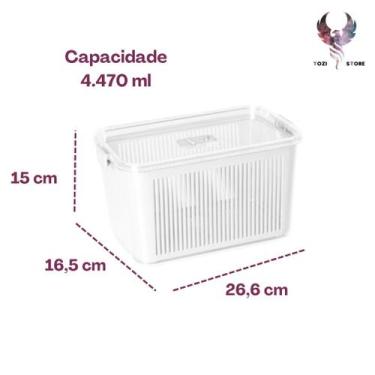 Imagem de Pote Hermetico Multiuso para Geladeira - Frutas Verduras Legumes - Par