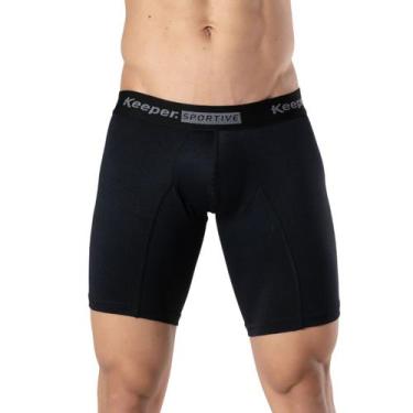 Imagem de Kit 5 cuecas boxer long leg compridas anti assadura corrida academia t