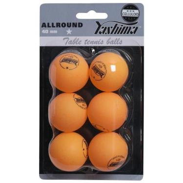 Imagem de Bola de Tênis de Mesa Yashima 1 Estrela Plástico com 06 Bolas Laranja