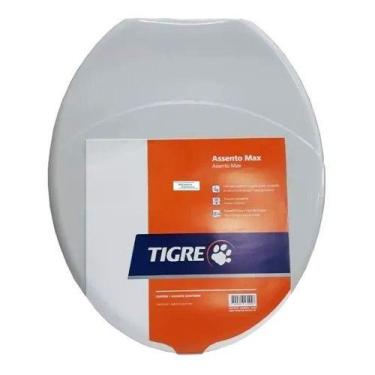 Imagem de Tampa de Vaso Oval Univ Cinza Tigre Max para Todas As Marcas