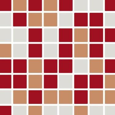 Imagem de Papel Parede Pastilha Cinza Vemelho Adesivo Banheiro Cozinha - LRP