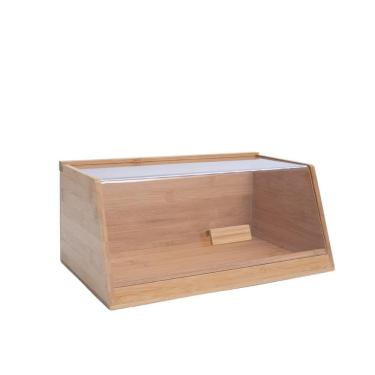 Imagem de Porta Pão de Bambu Com Tampa Transparente 35Cm - Oikos
