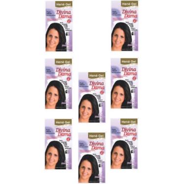 Imagem de Hene em gel jaborandi 180gr pouch preto forte (preto azulado) - DIVINA