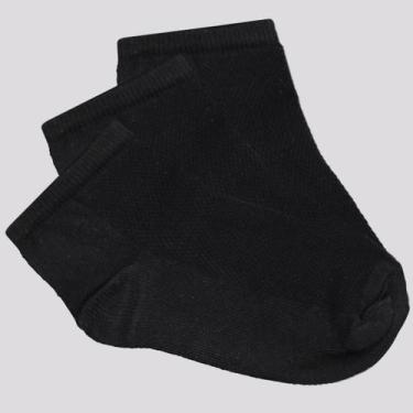 Imagem de Kit Meia Selene 3 Pares Sapatilha Infantil Preta, 25-28