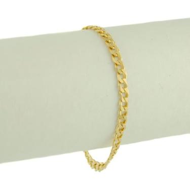 Imagem de Pulseira Masculina Ouro 18k 750 Grumet Maciça 19 Cm Grossa - JOIE JOIA