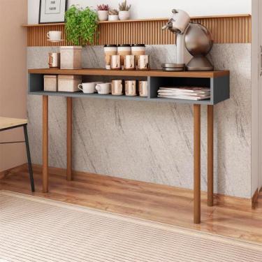 Imagem de Aparador De Sala Retro Com Pés De Madeira Para Sala De Estar E Jantar 