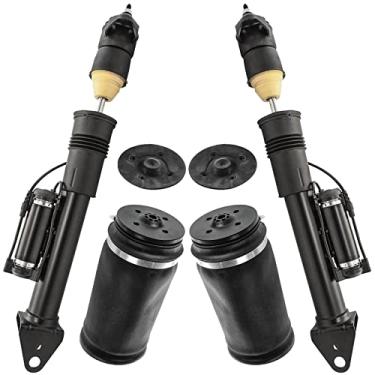 Imagem de TRQ Kit de suspensão pneumática de 4 peças molas traseiras e amortecedores para Mercedes GL ML