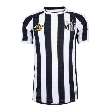 Imagem de Camisa Santos II 21/22 Umbro Masculina - Branco+Preto, P, Masculino, P