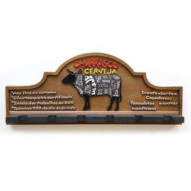 Imagem de Placa Kg Porta-Espetos Em Fibra - Churrasco E Cerveja