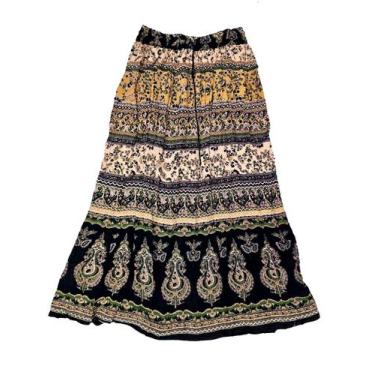 Imagem de Saia Indiana Maia Cigana Rodada Longa Vários Modelos E Cores - Bali, V