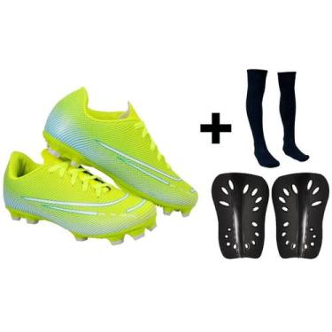 Imagem de Chuteira Campo Adulto Juvenil 200 Nova Travas Gramado Futebol Uzze + R