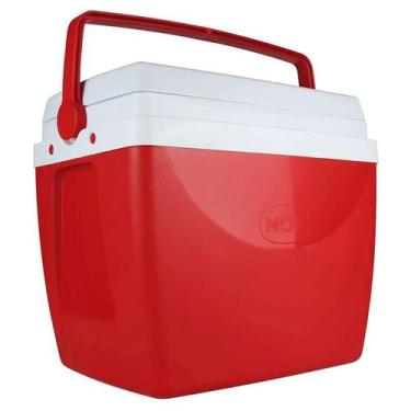 Imagem de Caixa Térmica Com Alça 34 Litros Mor Praia Piscina Camping, Vermelho