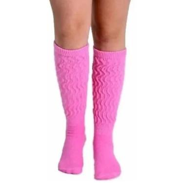 Imagem de kit 6 pares Meia Aeróbica 55CM fitnes 3/4 Cano alto 34 ao 40 70% Algod