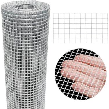 Imagem de Rolo de malha de arame galvanizado de 50 cm x 3 m 1/4" (23 GA) Rolo de cerca de fio de galinha para caneta de galinheiro/cercas de galinheiro, malha de tela, coelho/cobra...