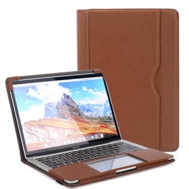 Imagem de Frankmate Capa compatível com MacBook Pro de 13 polegadas, capa de couro PU para MacBook compatível com modelos M2 M1, 2024 2023, 2022-2016 A2338 A2289 A2251 A2159 A1989 A1708 A1706, com bolso para