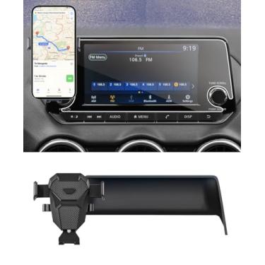 Imagem de KEPHTH Suporte de telefone de carro para Nissan Altima SR SV 2019-2024/Sentra SR SV 2020-2024 /Rogue S SV 2021-2024, suporte de celular com suporte de painel para adaptador de esfera de metal adequado