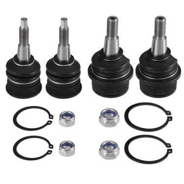 Imagem de X AUTOHAUX 4 peças de junta esférica inferior dianteira esquerda direita nº K80604/K80629 para Jeep Commander 2006-2010 para Jeep Grand Cherokee 2005-2010 Kit de junta esférica inferior de suspensão