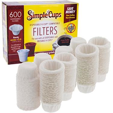 Imagem de Disposable Filters for Use in Keurig Brewers- 600 Replacement Filters for Regular and Reusable K Cups- Use Your Own Coffee in K-cups