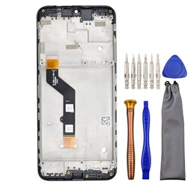 Imagem de Substituição completa do conjunto de digitalizador LCD para Motorola Moto G9 Play XT2083 XT2083-1 com kit de ferramentas e moldura de tela preta de 6,5 polegadas