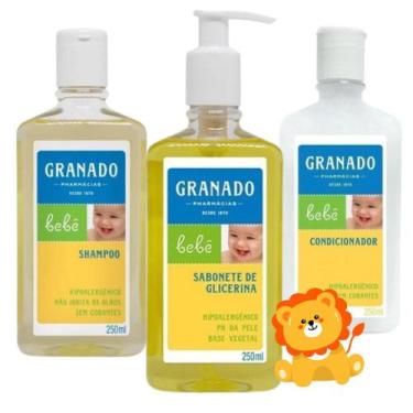Imagem de Kit Granado Banho-Shampoo, Condicionador, sabonete  Liquido
