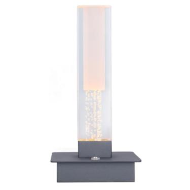 Imagem de Lâmpada de Mesa LED Recarregável Cordl Ylic Com Escurecimento Escalonado, 3 Temperaturas de Cor, Design, Controle de Toque - Luz Decorativa para Uso Doméstico Ao Ar Livre (Cinza)