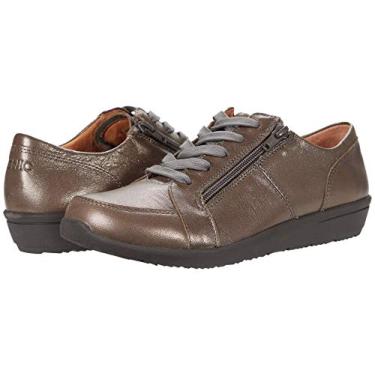 Imagem de Vionic Abigail Tênis feminino com cadarço e suporte no arco, Estanho metálico, 38