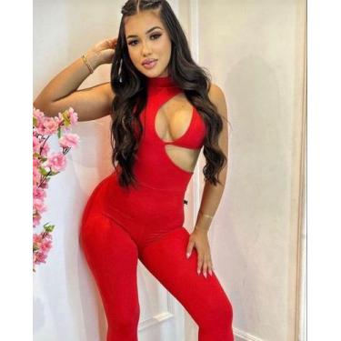 Imagem de Macacão Love coladinho no corpo - Moda_kah, Vermelho, M