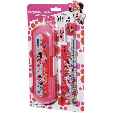 Imagem de Conjunto Escolar Fashion Minnie Disney 6 itens - Molin