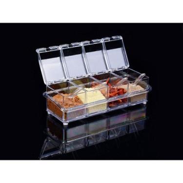 Imagem de Porta Condimentos Temperos Cozinha Acrílico Crystal - BCS BORA COLEGA 