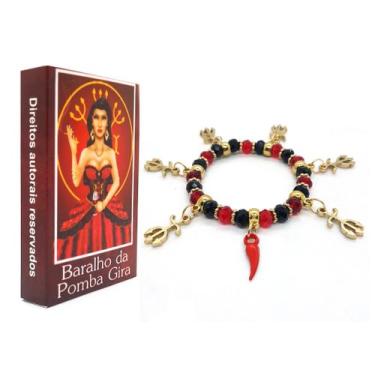 Imagem de Kit Baralho Pomba Gira 36 Carta e Pulseira Ajustável - Flash