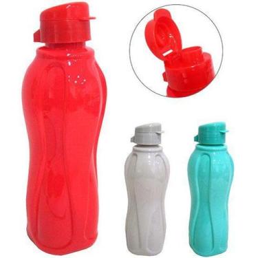 Imagem de Garrafa Squeeze de Plastico Pet com Tampa e Alca Colors 600ml - Rio De